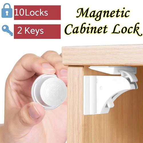 Magnetic Cabinet & Drawer Safety Locks - Baby Proofing Kit