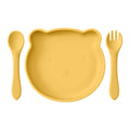 Silicone Baby Feeding Set- BPA Free Suction Bowl, Plate, Spoon & Fork