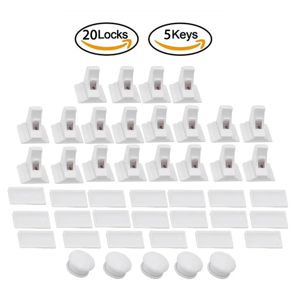Magnetic Cabinet & Drawer Safety Locks - Baby Proofing Kit