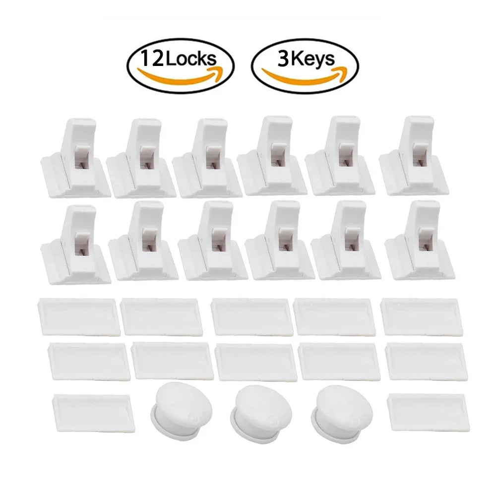 Magnetic Cabinet & Drawer Safety Locks - Baby Proofing Kit
