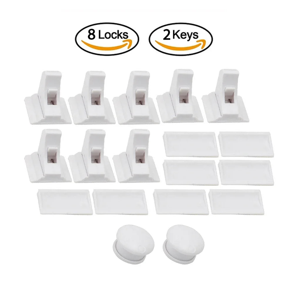Magnetic Cabinet & Drawer Safety Locks - Baby Proofing Kit